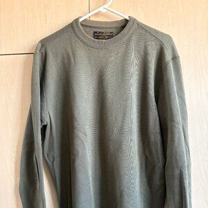 Men's Filson Waffle Knit Thermal Crewneck in Green - Size Medium